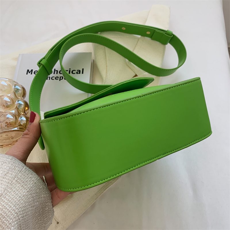 Latty Small Crossbody-håndtaske I Læder Til Kvinder - Grøn