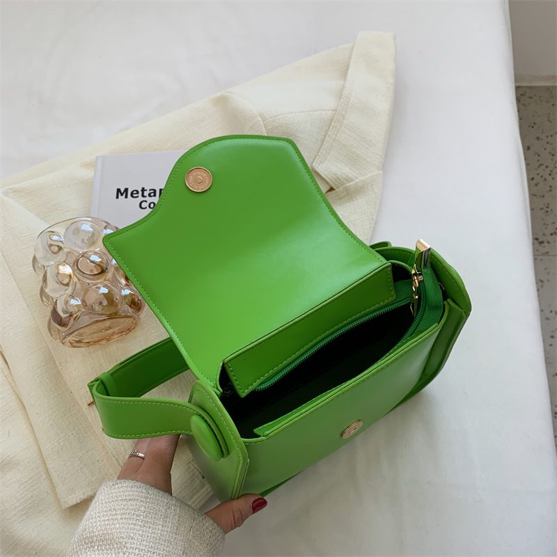 Latty Small Crossbody-håndtaske I Læder Til Kvinder - Grøn