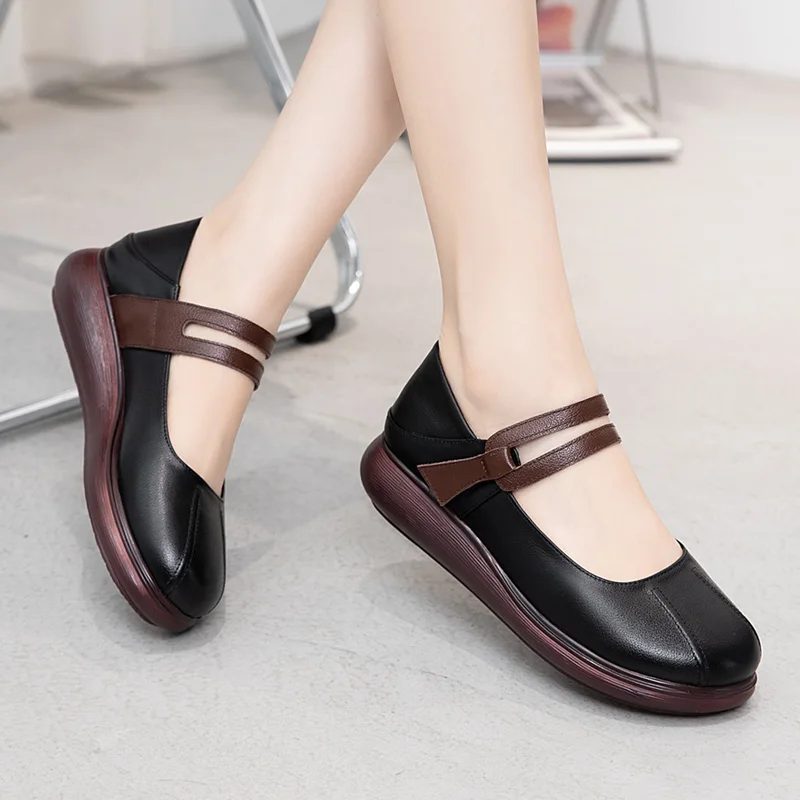 Laura Loafer Med Flad Platform Til Kvinder - Sort