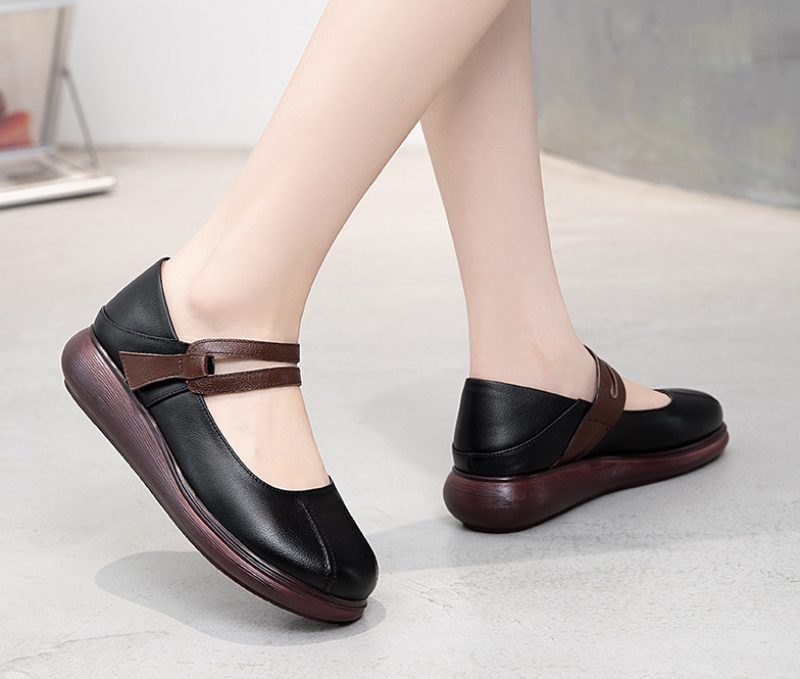Laura Loafer Med Flad Platform Til Kvinder - Sort