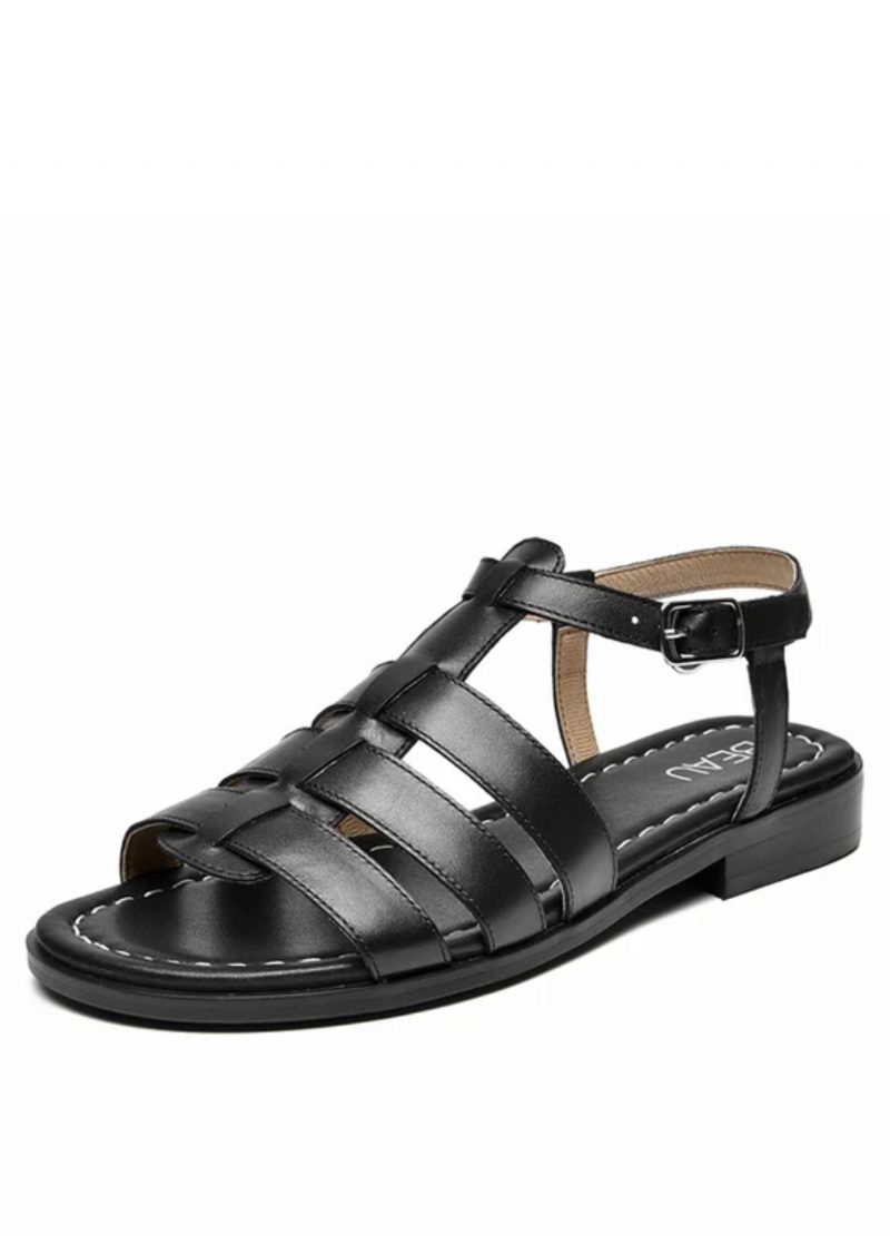 Ler Sandal I Læder Til Kvinder