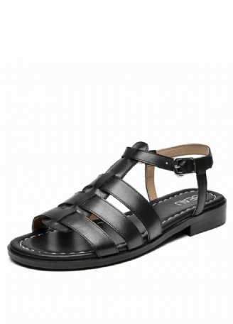 Ler Sandal I Læder Til Kvinder