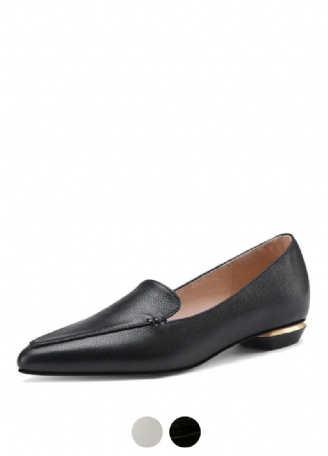 Leron Dame Læder Designer Sort Loafer