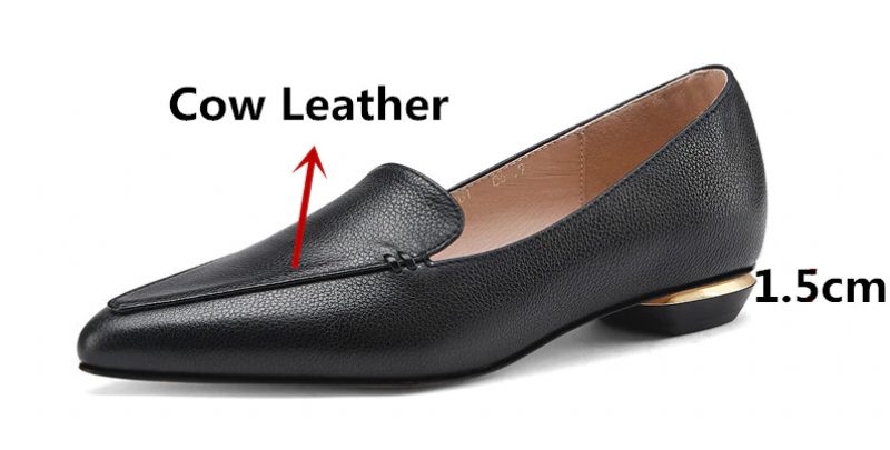 Leron Dame Læder Designer Sort Loafer - Sort