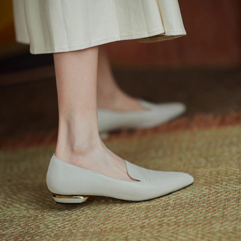 Leron Dame Læder Designer Sort Loafer - Sort