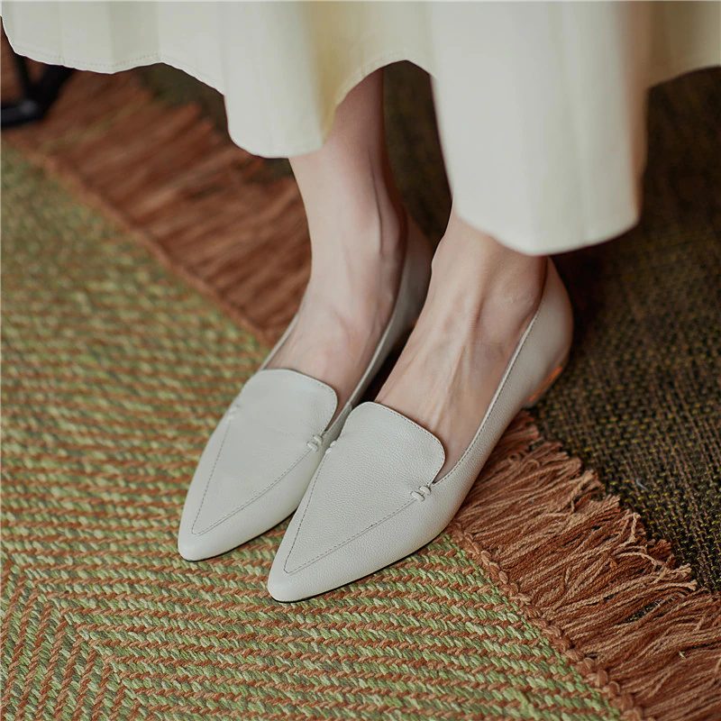 Leron Dame Læder Designer Sort Loafer - Sort
