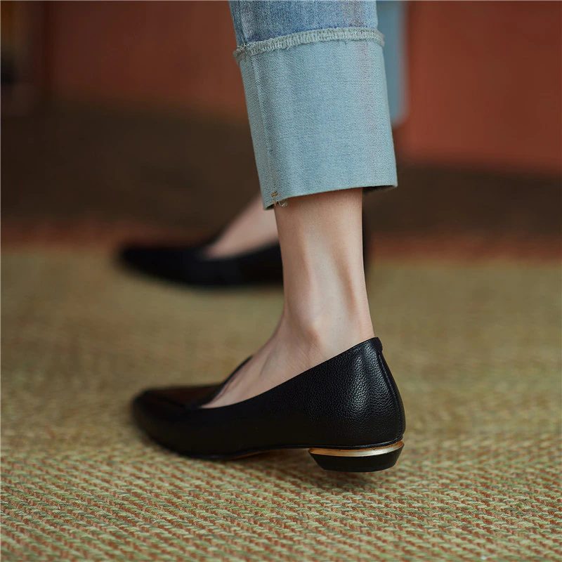 Leron Designer Loafer I Læder Til Kvinder - Beige