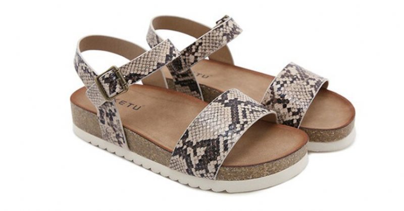 Leslie Casual Sandal Til Kvinders Platform - Abrikos