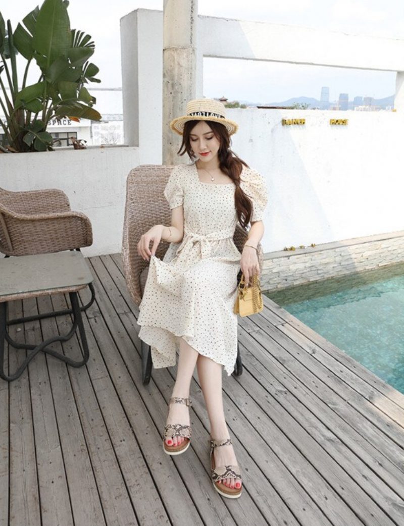 Leslie Casual Sandal Til Kvinders Platform - Abrikos