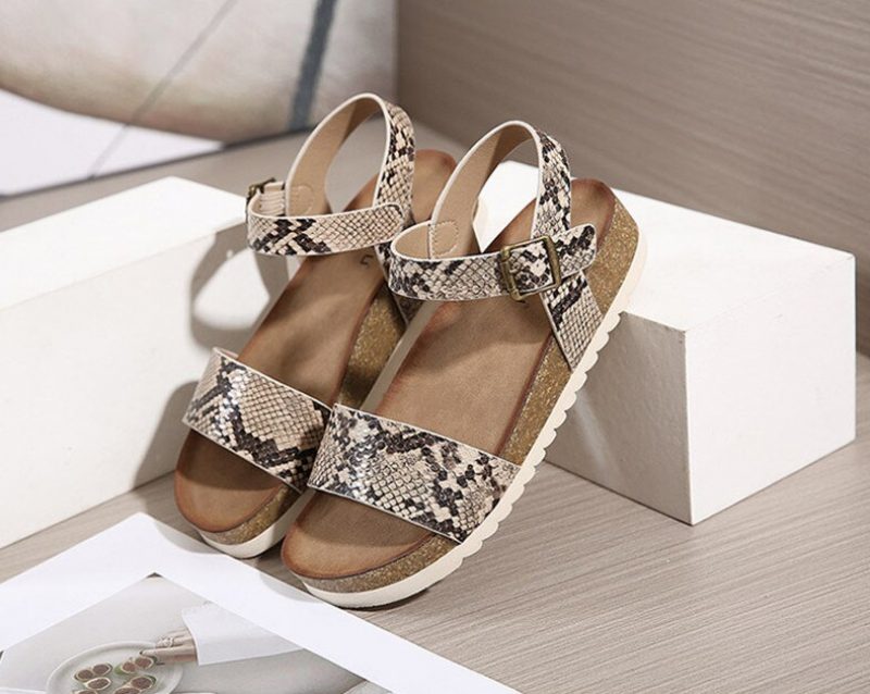 Leslie Casual Sandal Til Kvinders Platform - Abrikos