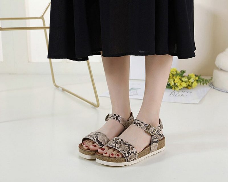 Leslie Casual Sandal Til Kvinders Platform - Abrikos