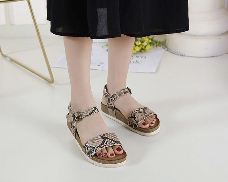 Leslie Casual Sandal Til Kvinders Platform - Abrikos