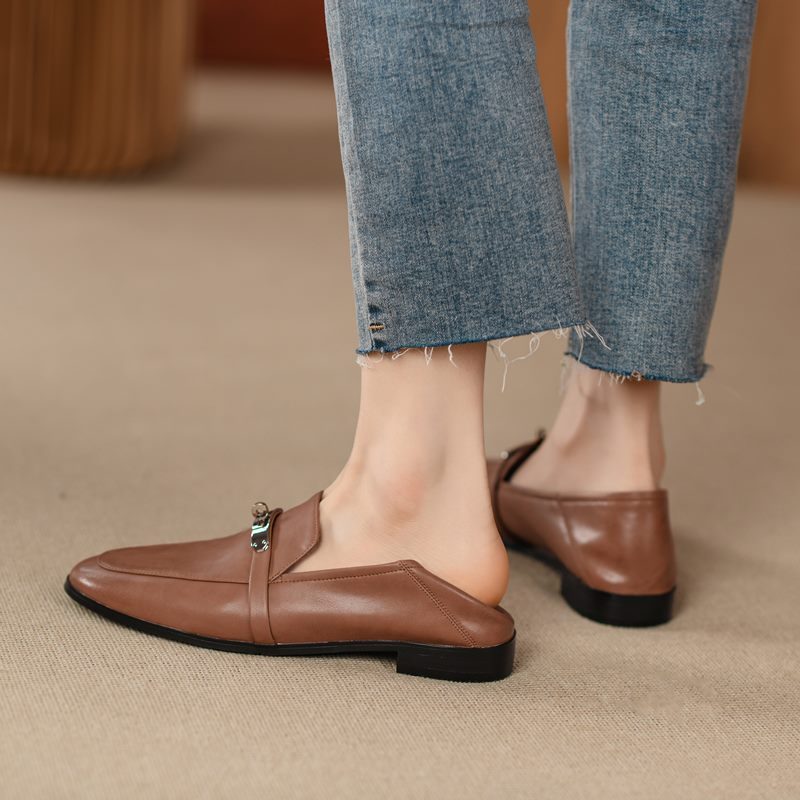 Letty Damekjole Flade Loafer Sko - Abrikos