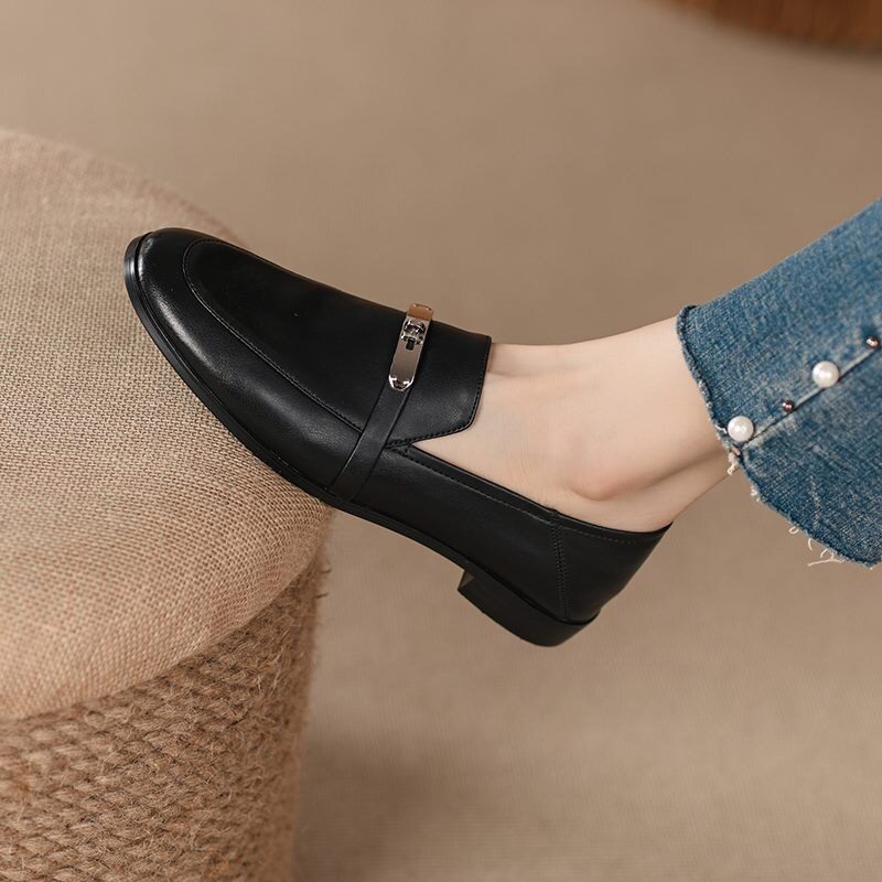 Letty Damekjole Flade Loafer Sko - Abrikos