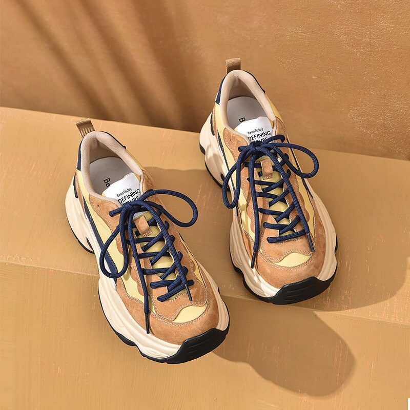 Levi Sneaker I Ruskindslæder Til Kvinder - Abrikos