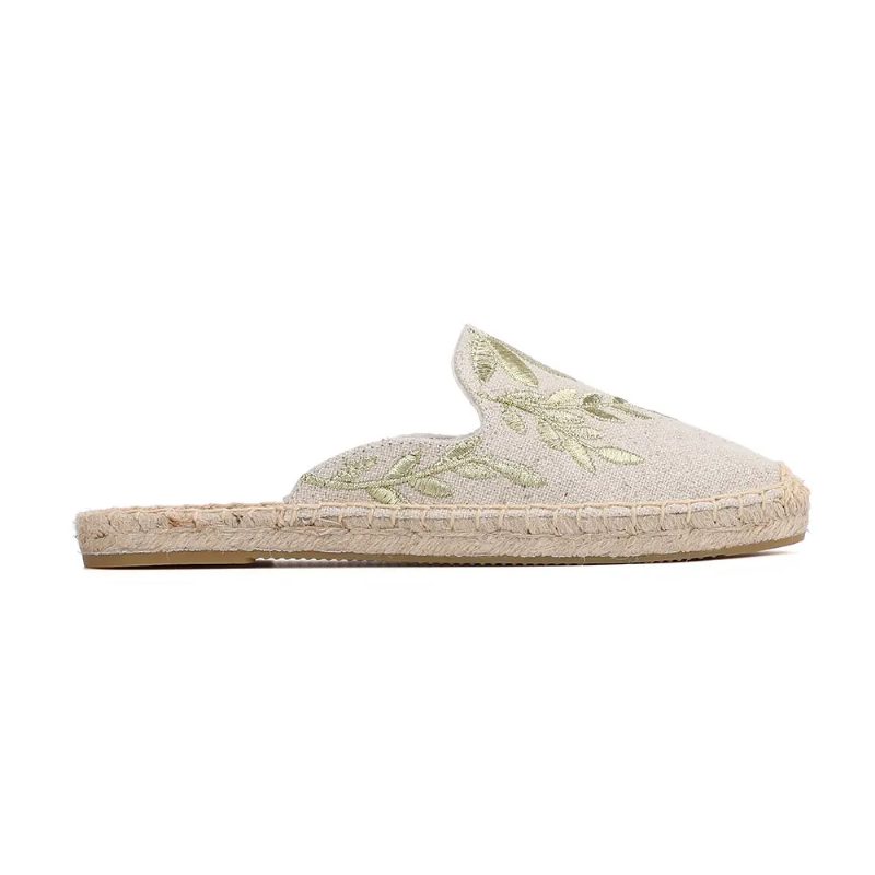 Libia Espadriller Til Kvinder Hamp Summer Mules - Blå