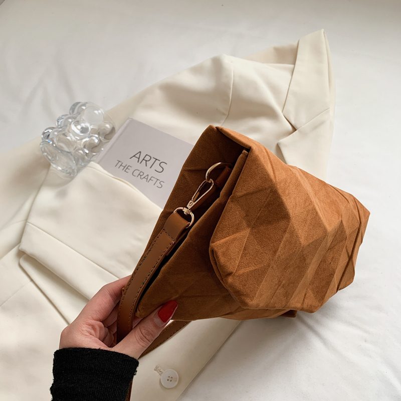 Lina Designer Skulder Crossbody Håndtaske Til Kvinder - Brun
