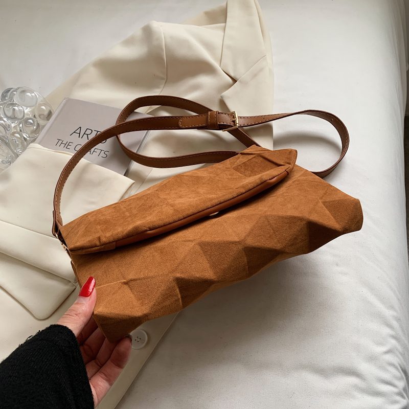 Lina Designer Skulder Crossbody Håndtaske Til Kvinder - Brun