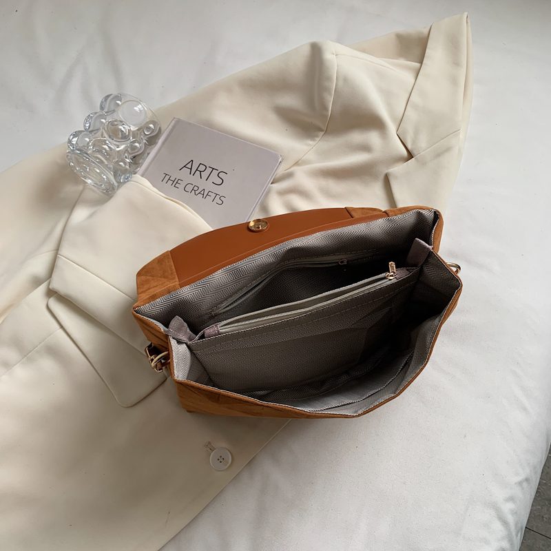 Lina Designer Skulder Crossbody Håndtaske Til Kvinder - Brun