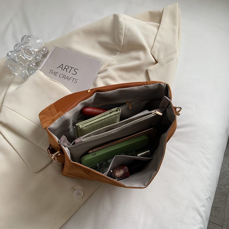 Lina Designer Skulder Crossbody Håndtaske Til Kvinder - Brun