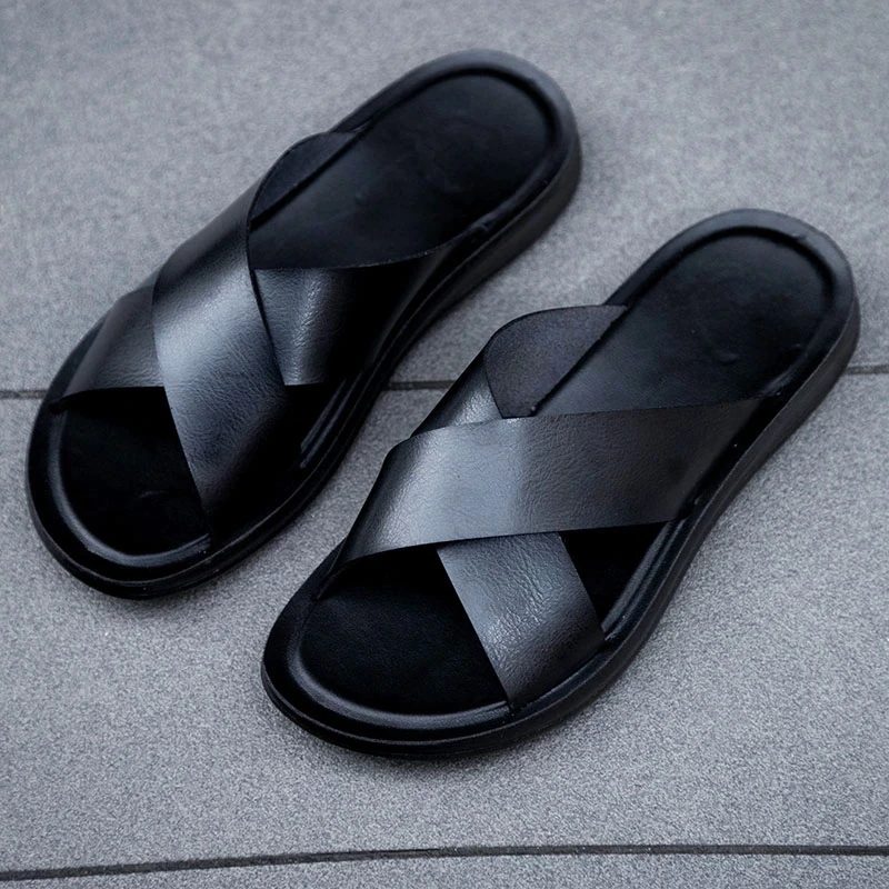 Lindelof Klassisk Sandal Til Mænd - Sort