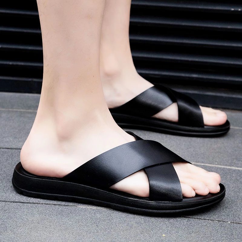 Lindelof Klassisk Sandal Til Mænd - Sort