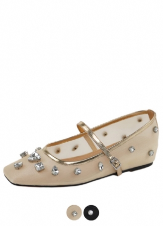 Liria Dame Mesh Rhinestones Lavhælede Comfort Flats