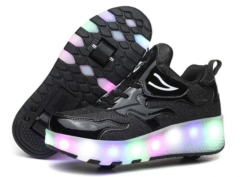 Lisboa Unisex Rullesneakers Til Børn - Sort