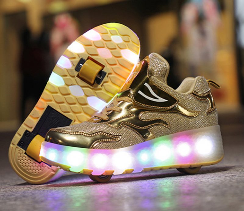 Lisboa Unisex Rullesneakers Til Børn - Sort