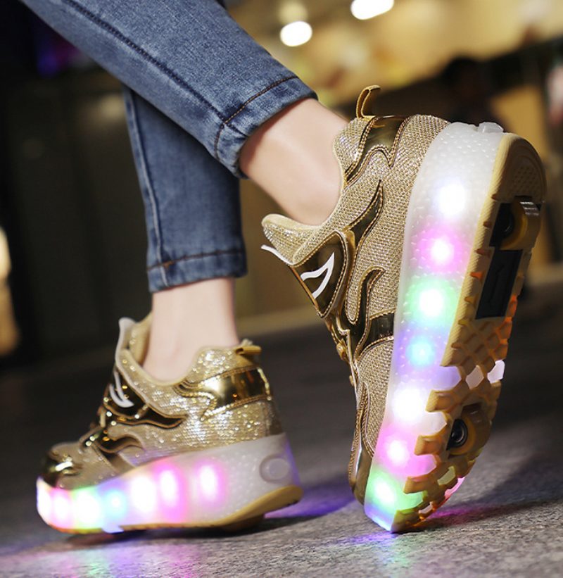 Lisboa Unisex Rullesneakers Til Børn - Sort