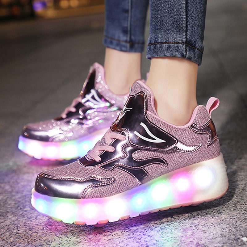 Lisboa Unisex Rullesneakers Til Børn - Sort