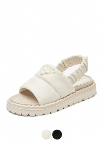 Litcy Sandal Med Elastik I Læder Til Kvinder