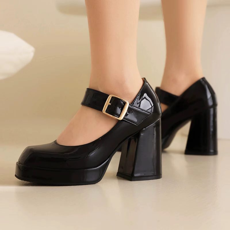 Liz Kvinders Square Toe Pumps - Rød