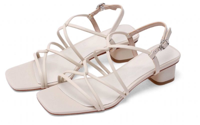 Liza Højkvalitets Sandal Med Mellemhæl Til Kvinder - Beige
