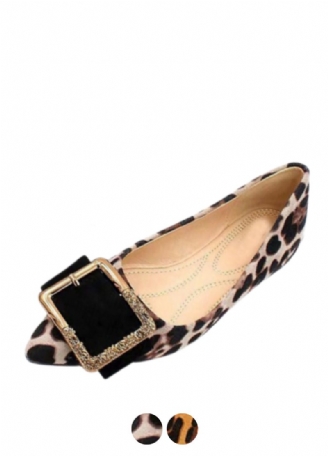 Liza Leopard Fashion Flade Sko Til Kvinder