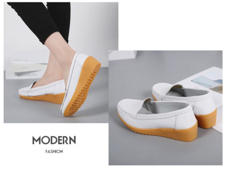 Liza Loafer Platform Sorte Sko Til Kvinder - Sort