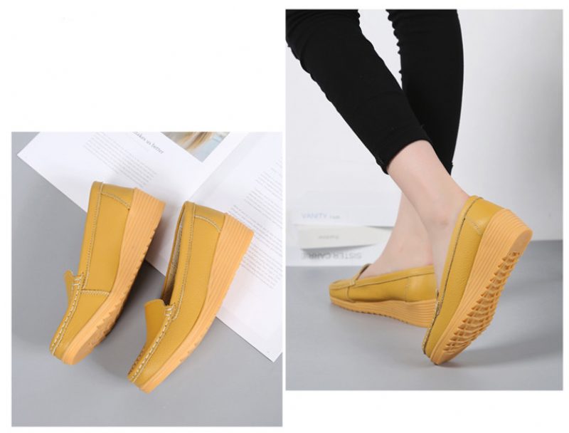 Liza Loafer Platform Sorte Sko Til Kvinder - Sort