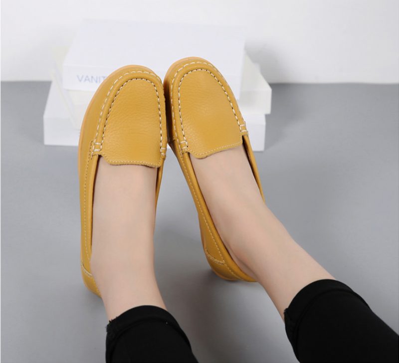 Liza Loafer Platform Sorte Sko Til Kvinder - Sort