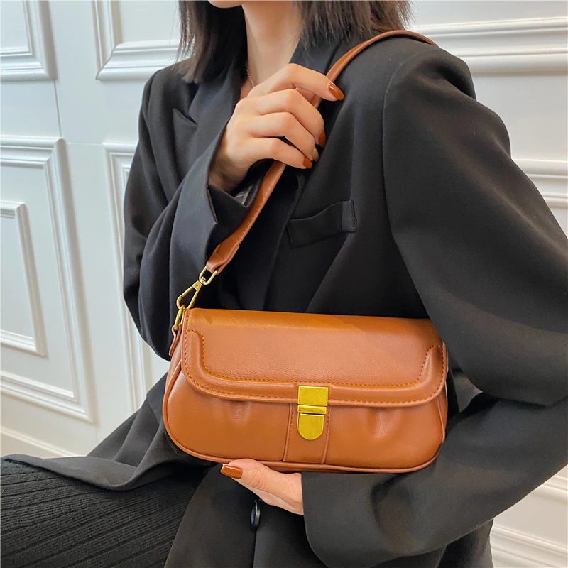 Liza Luksus Læder Crossbody Håndtaske Til Kvinder - Sort