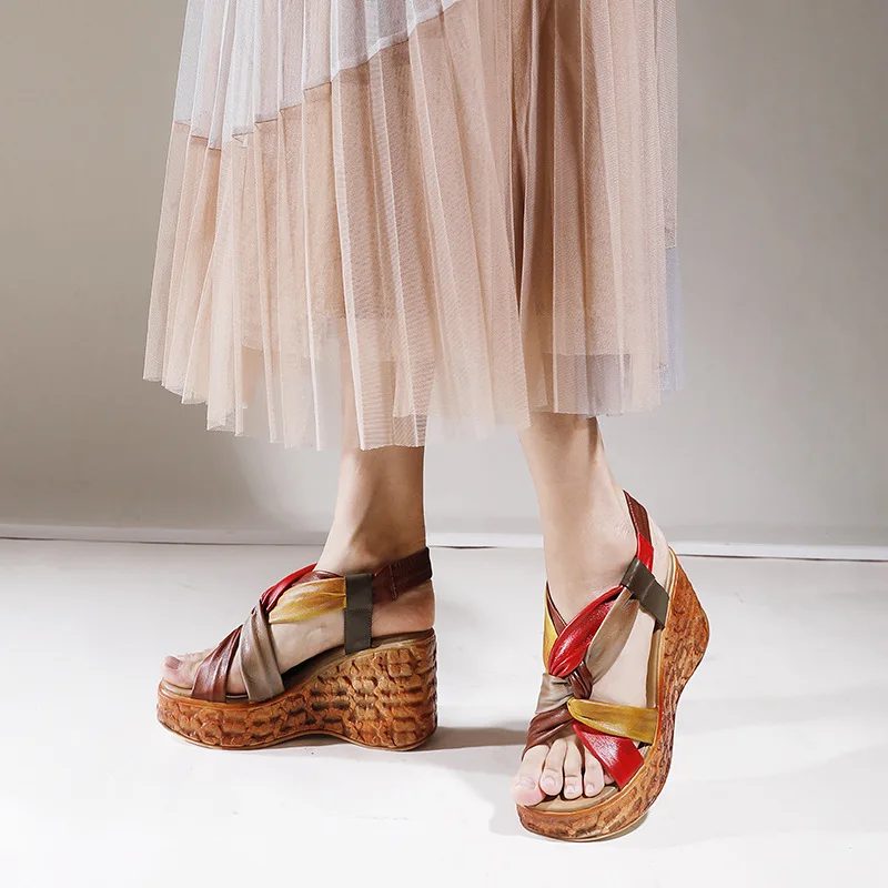 Lorena Sommer Wedges-sandaler Til Kvinder - Kaffe