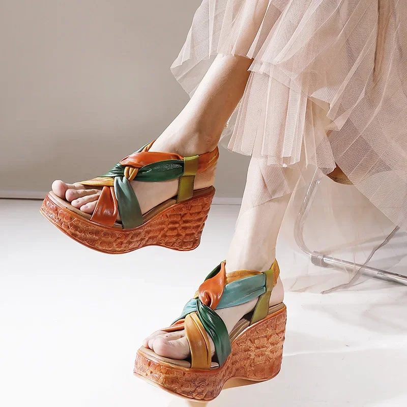 Lorena Sommer Wedges-sandaler Til Kvinder - Kaffe