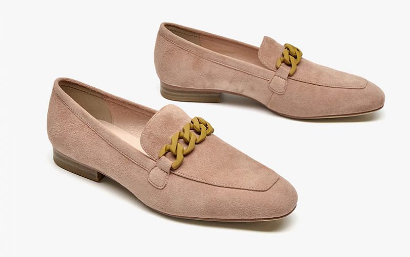 Lorenza Elegante Loafer-sko I Ruskind Til Kvinder - Pink