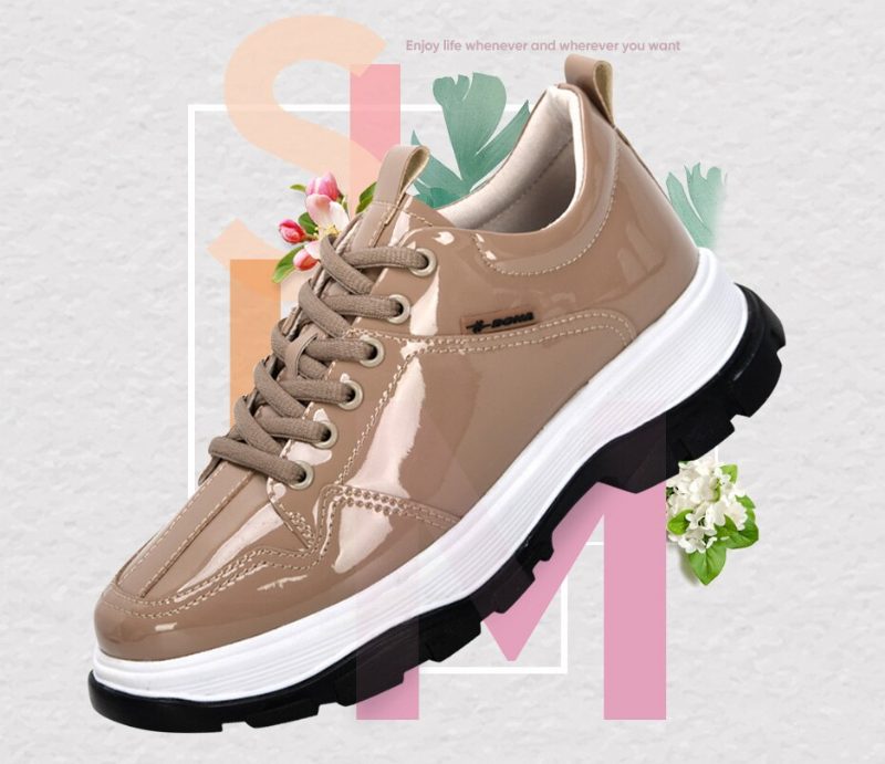Loreto Sneaker Med Snørebånd Til Kvinder - Abrikos