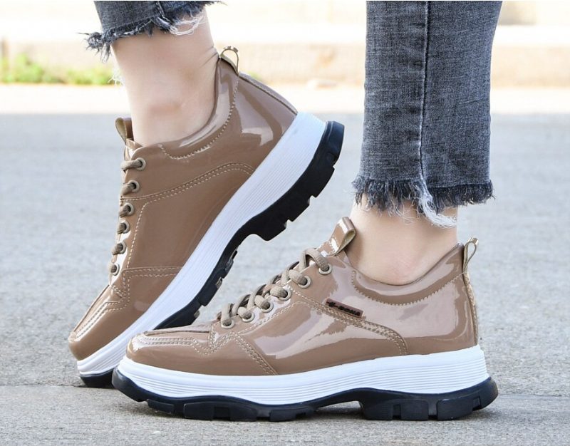 Loreto Sneaker Med Snørebånd Til Kvinder - Abrikos