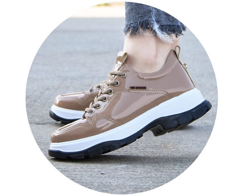 Loreto Sneaker Med Snørebånd Til Kvinder - Abrikos