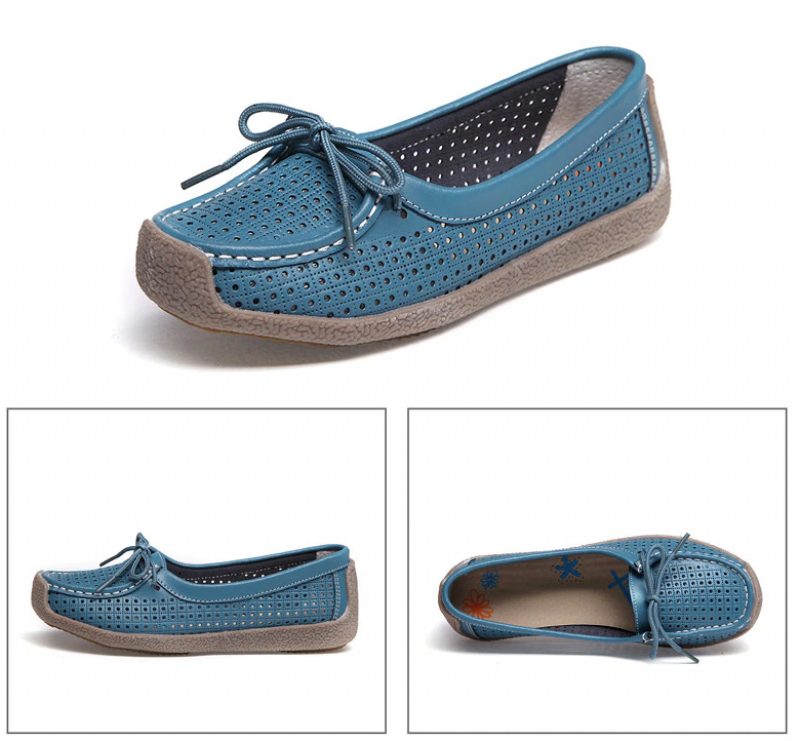 Loyola Dame Sommer Flade Loafers Sko - Gul