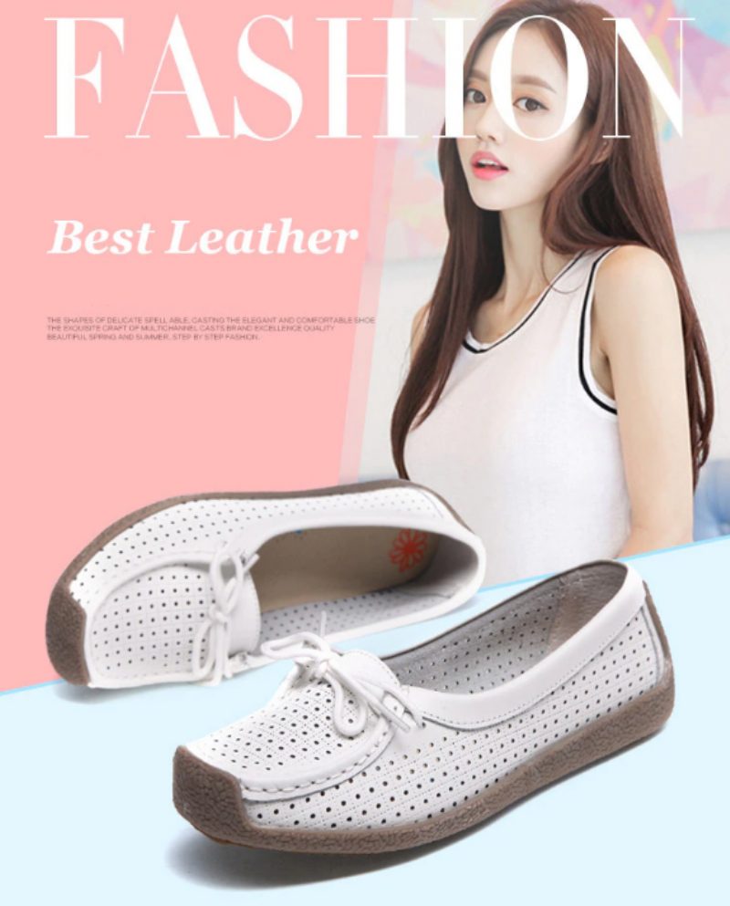 Loyola Dame Sommer Flade Loafers Sko - Gul