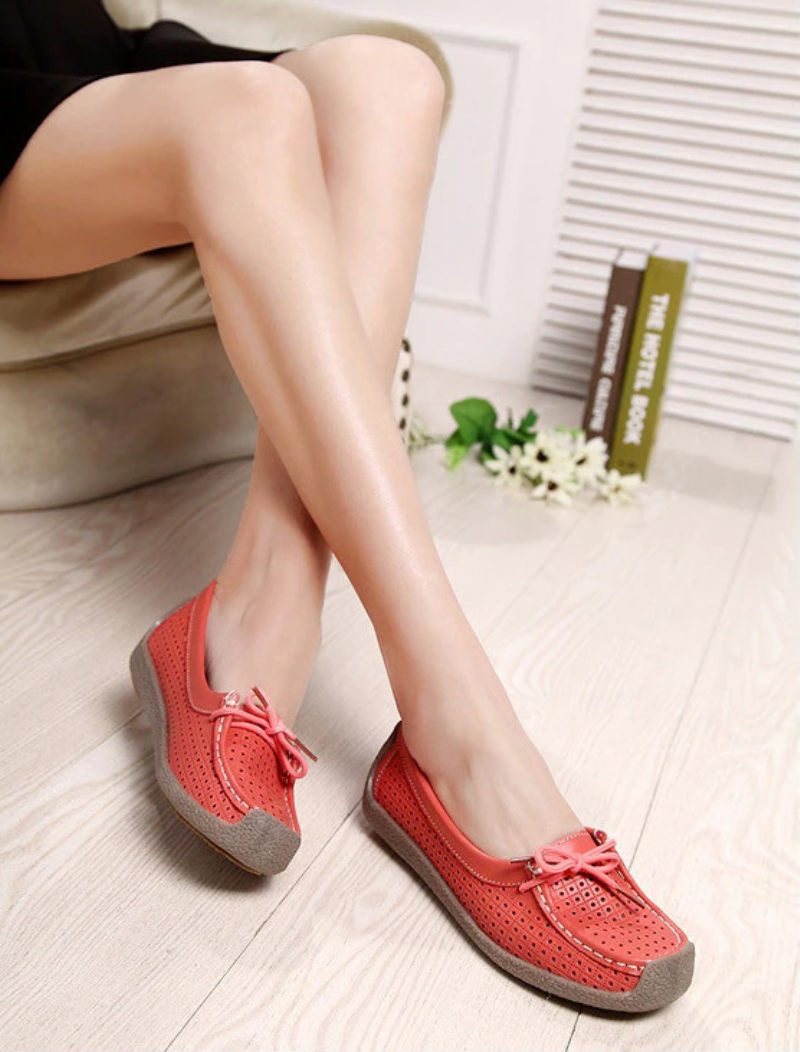 Loyola Dame Sommer Flade Loafers Sko - Gul