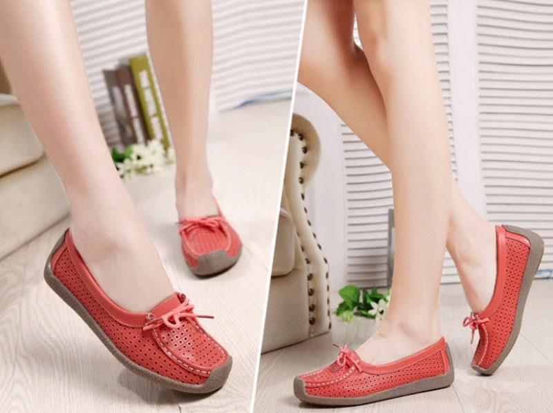Loyola Dame Sommer Flade Loafers Sko - Gul