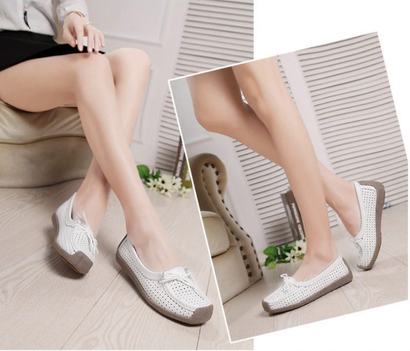 Loyola Dame Sommer Flade Loafers Sko - Gul